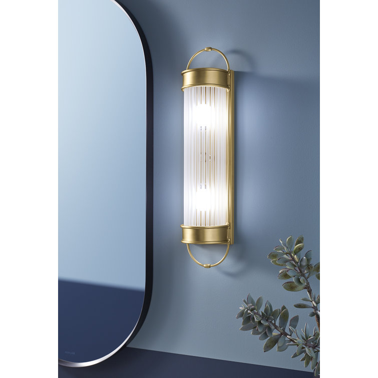 Terret Polished Chrome 21" Outdoor Bath Bar with Clear Glass