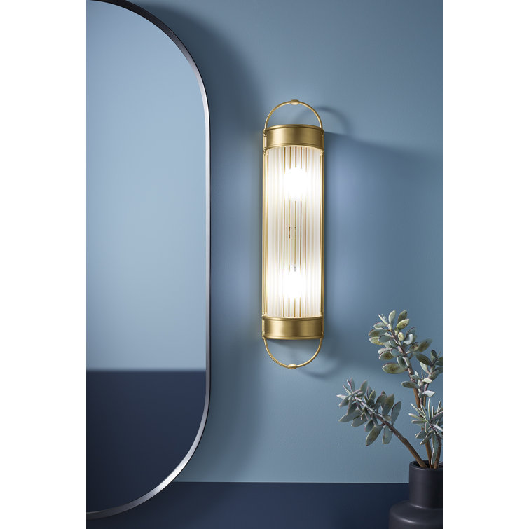 Terret Polished Chrome 21" Outdoor Bath Bar with Clear Glass