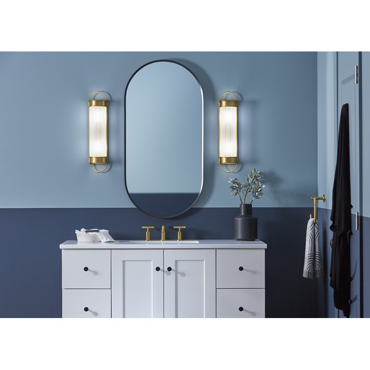 Terret Polished Chrome 21" Outdoor Bath Bar with Clear Glass