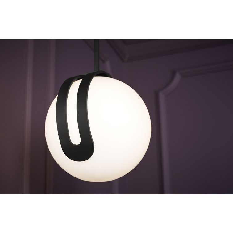 Kraga 10" Matte Black Contemporary Pendant Light