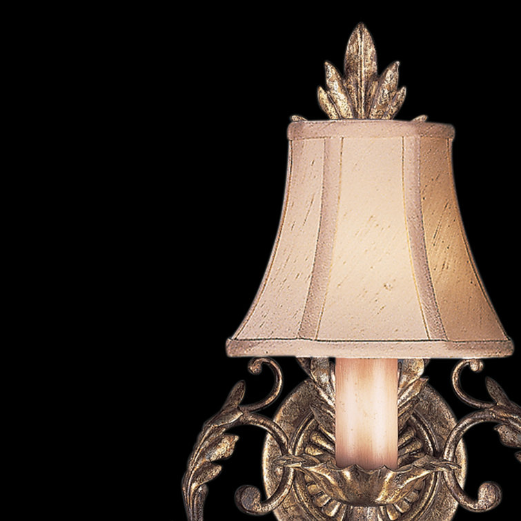 Gold Crystal 20'' Sconce with Silk Shade
