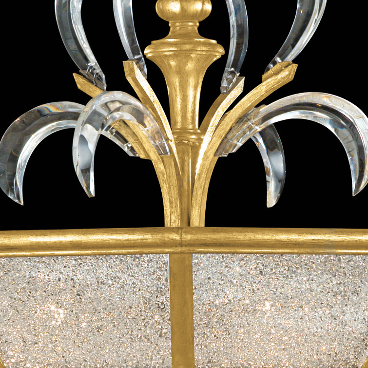 Gold Leaf Crystal LED 26" Semi Flush Mount Light