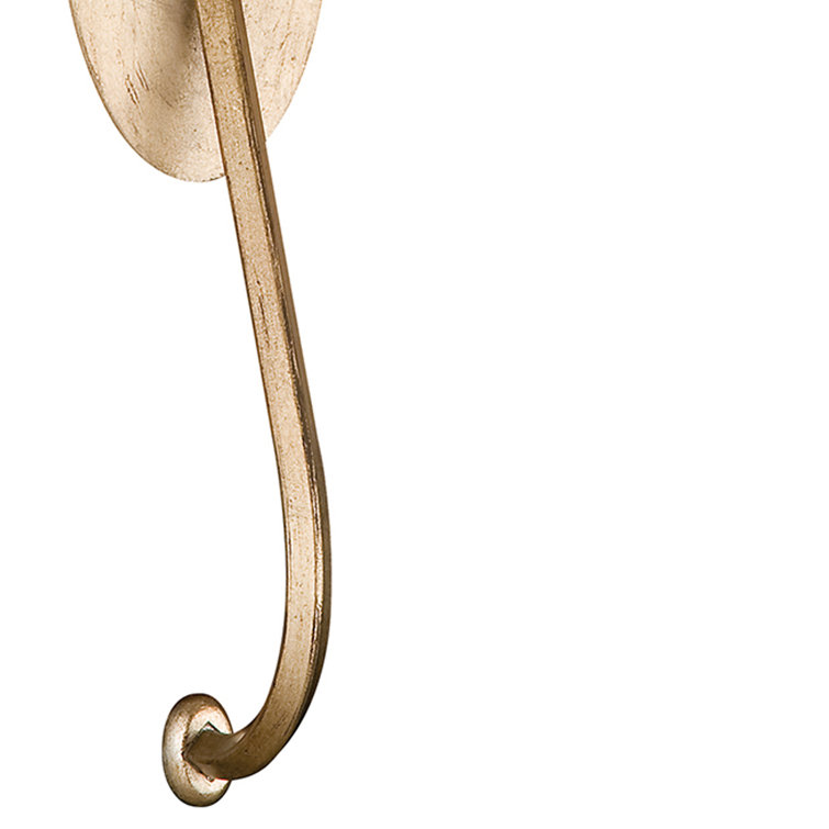 Allegretto Gold Leaf Dimmable Wall Sconce with Linen Shade
