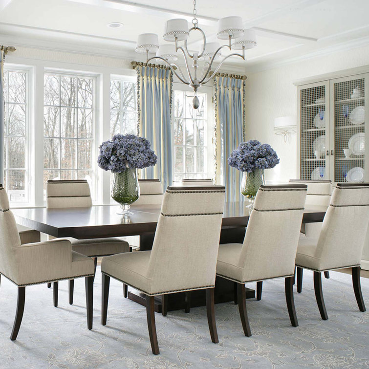 Elegant Silver Leaf 6-Light Chandelier with Crystal Accents
