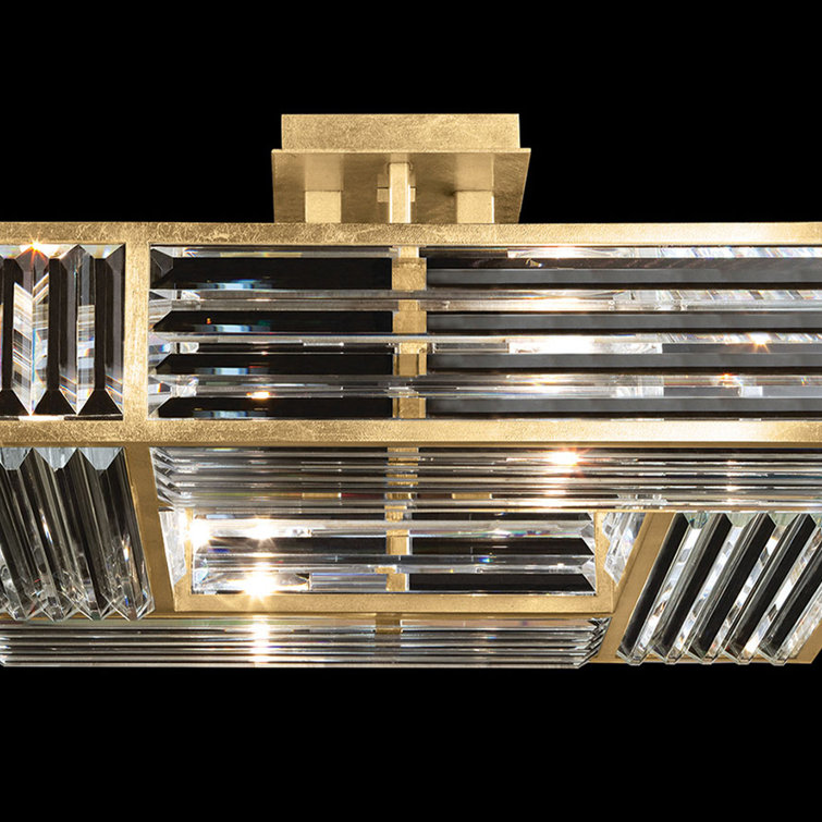 Gold Crystal 25" LED Semi Flush Mount Light