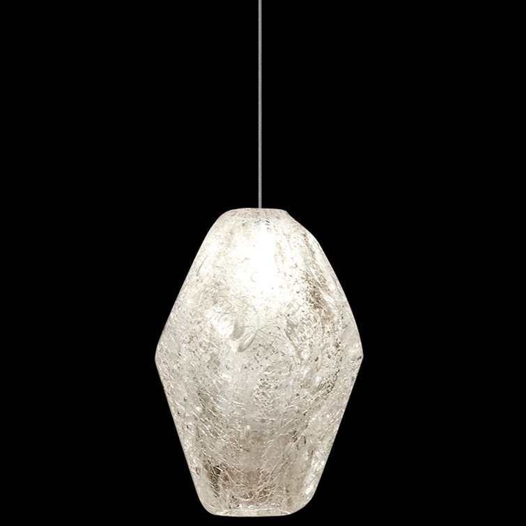 Silver Glass Mini LED Drop Pendant Light