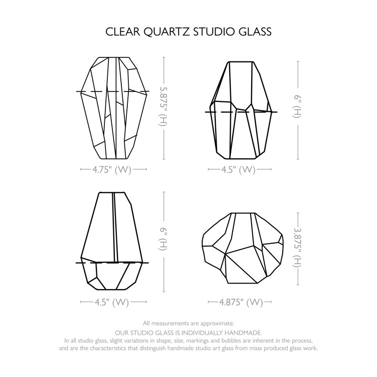 Quartz Glass 5-Light Drop Pendant with Platinized Silver Canopy