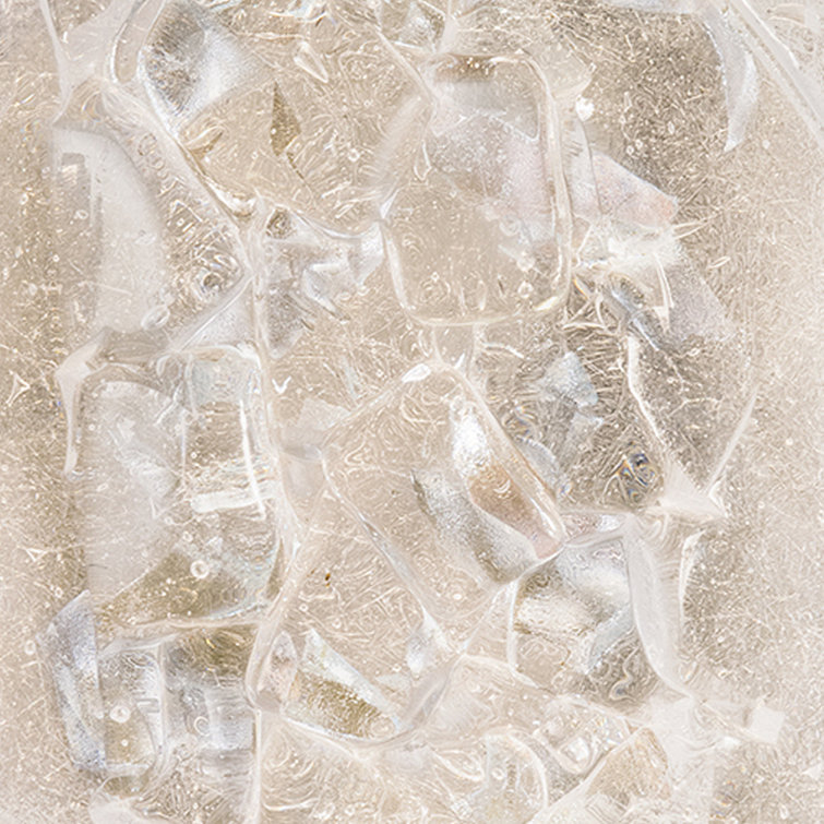 Allison Paladino Silver Leaf LED Wall Sconce with Sculpted Glass