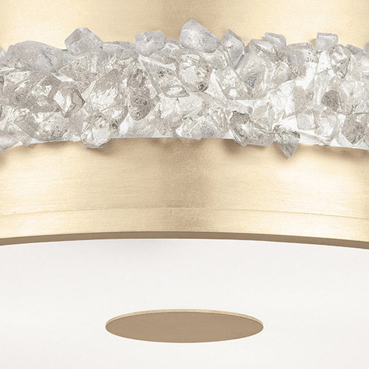 Champagne Gold Crystal Drum LED Chandelier