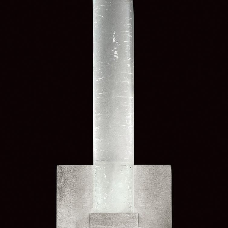 Lior Rock Crystal Glass 2-Light LED Sconce in Silver Leaf