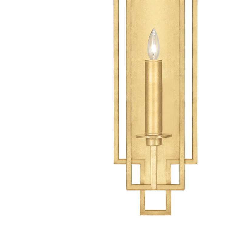 Cienfuegos Gold Leaf Dimmable 1-Light Wall Sconce
