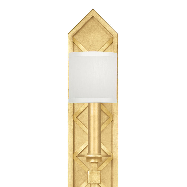 Cienfuegos Elegance Gold Leaf Dimmable Wall Sconce, 4.5" Shade