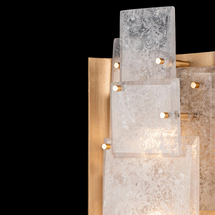 Erinn Valencich Mid-Century Gold Leaf 2-Light Wall Sconce