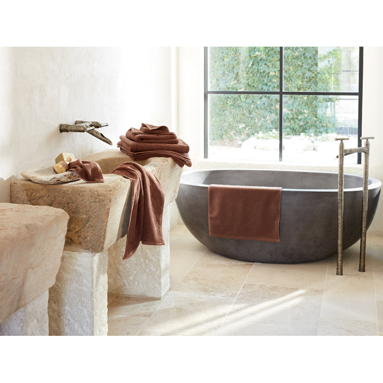 Oversized Alpine White Organic Cotton Hand Towels Set