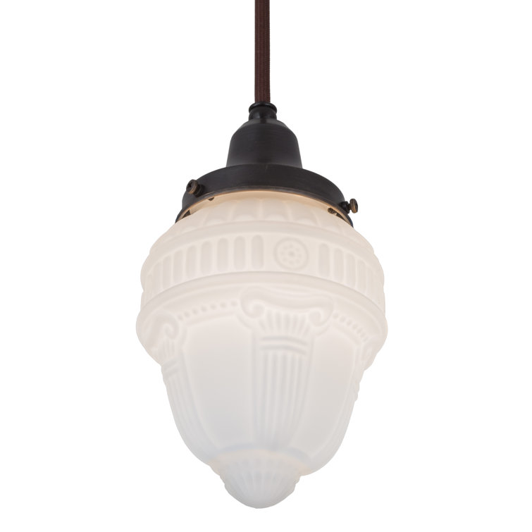 Chocolate Brown Glass Mini Pendant Light