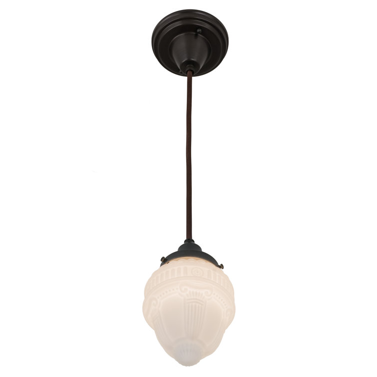 Chocolate Brown Glass Mini Pendant Light
