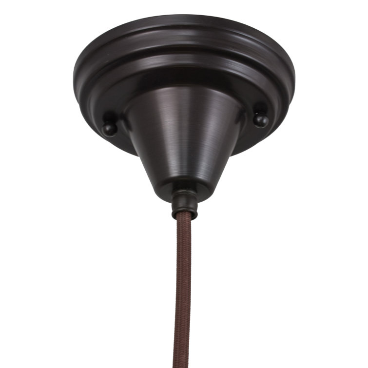 Chocolate Brown Glass Mini Pendant Light
