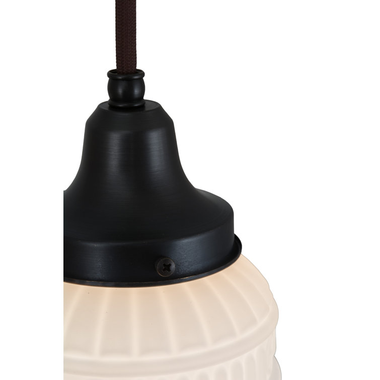 Chocolate Brown Glass Mini Pendant Light