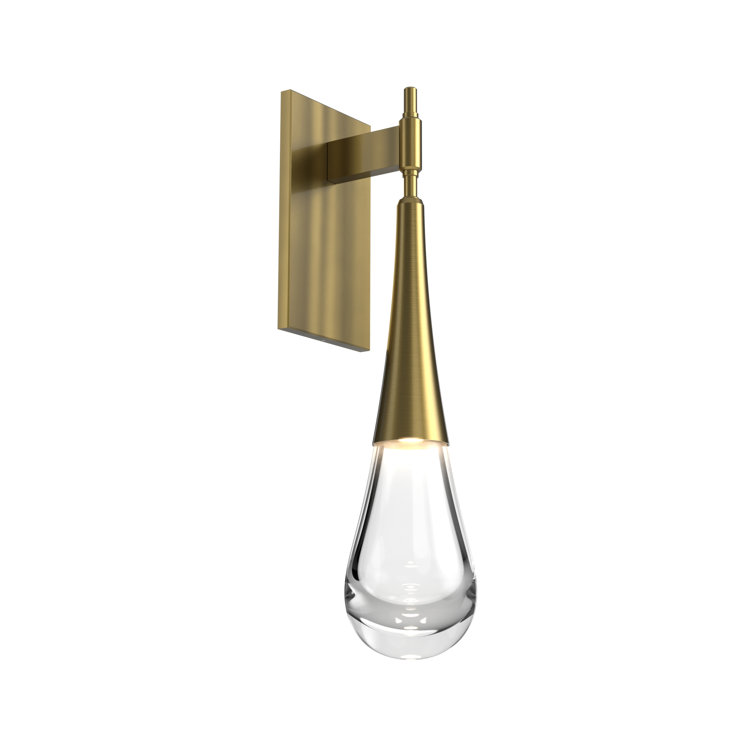 Dimmable Silver 6.5" Glass Raindrop Sconce