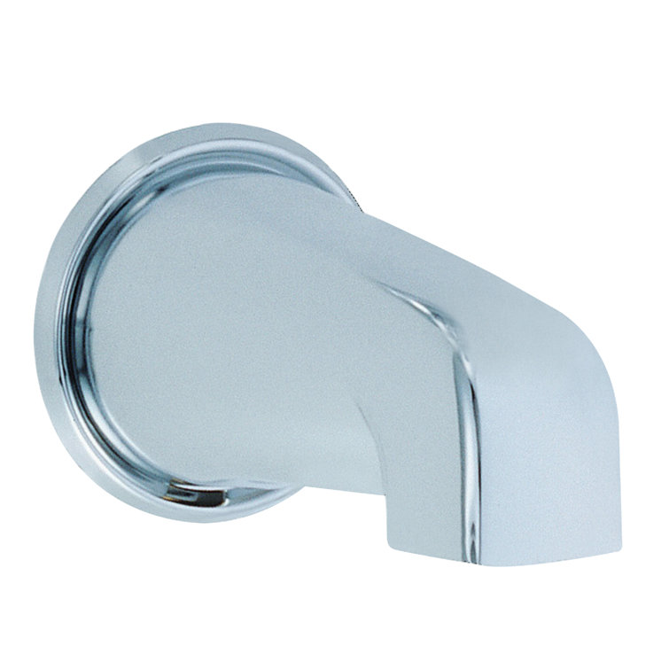 8" Chrome Wall Mounted Tub Spout without Diverter