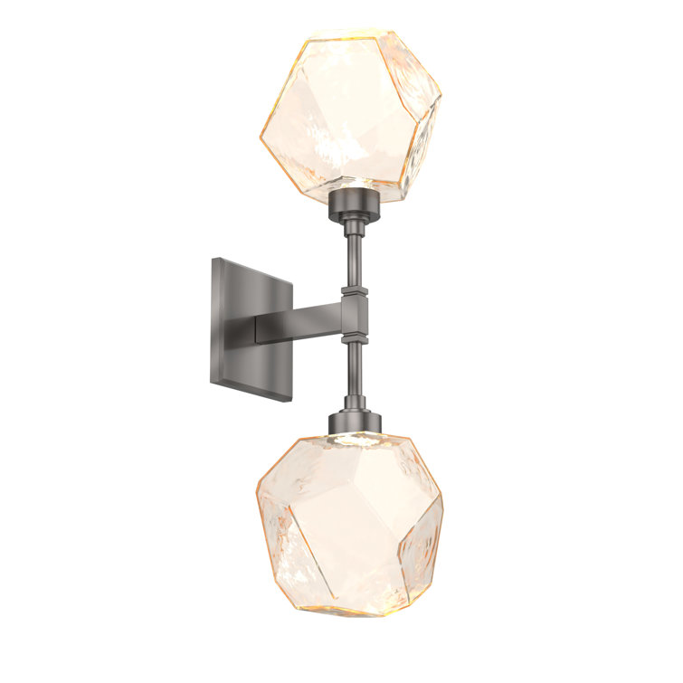 Matte Black Double Glass Shade Wall Sconce
