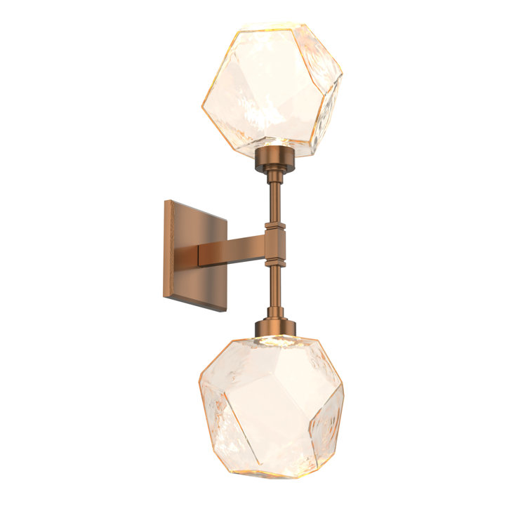 Matte Black Double Glass Shade Wall Sconce