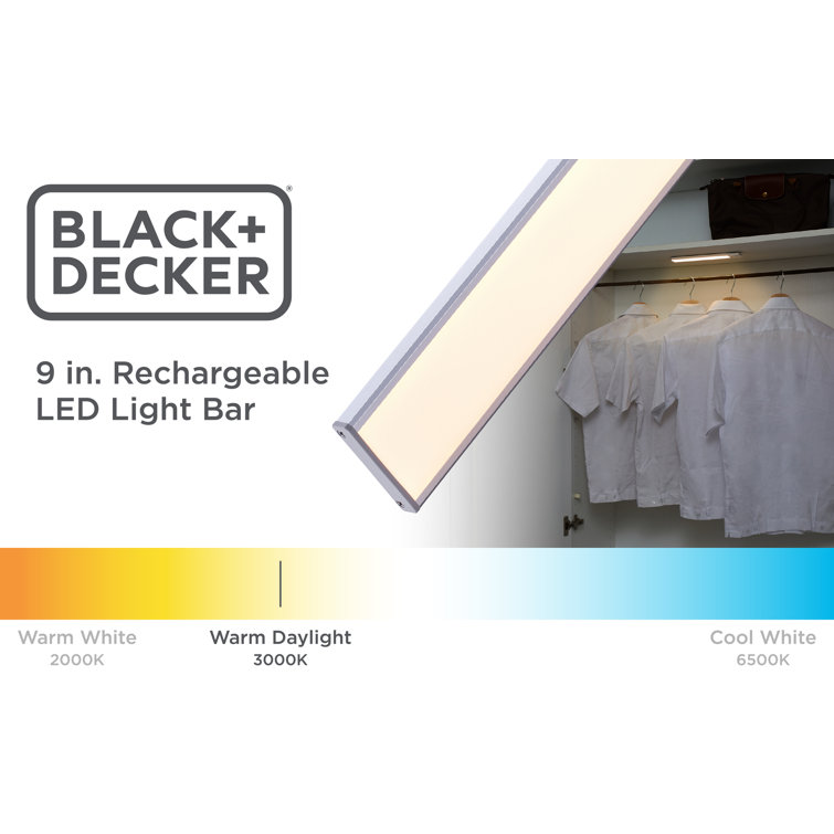 Warm White LED 9'' Rechargeable Under Cabinet Light Bar
