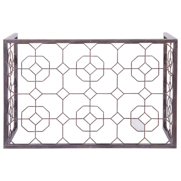 St. Laurent 50'' Grey Rectangular Metal & Glass Cocktail Table