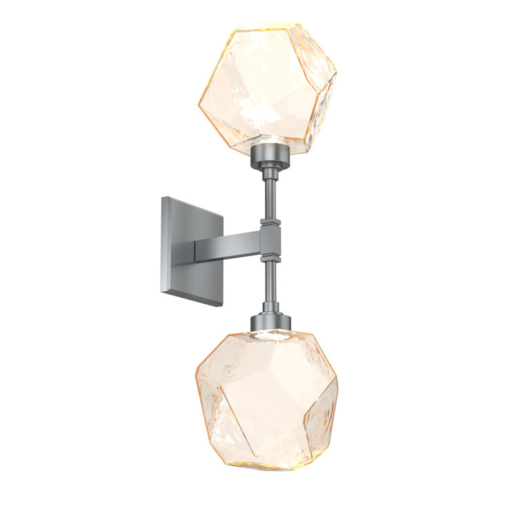 Matte Black Double Glass Shade Wall Sconce