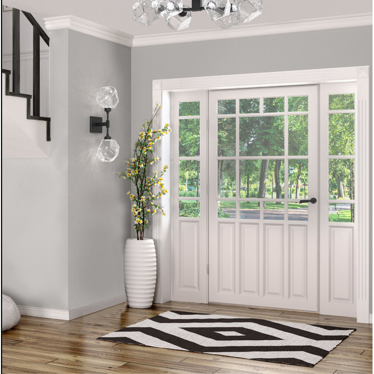 Gem Dual Glass Shade Matte Black 21" LED Sconce
