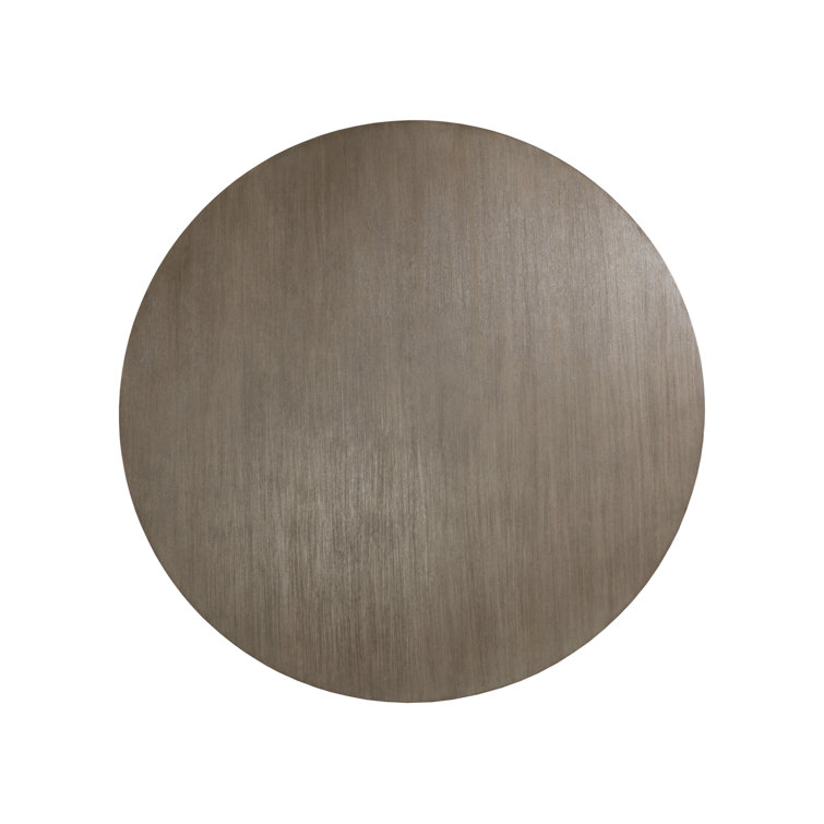 Grigio Warm Gray Mahogany 54" Round Extendable Dining Table