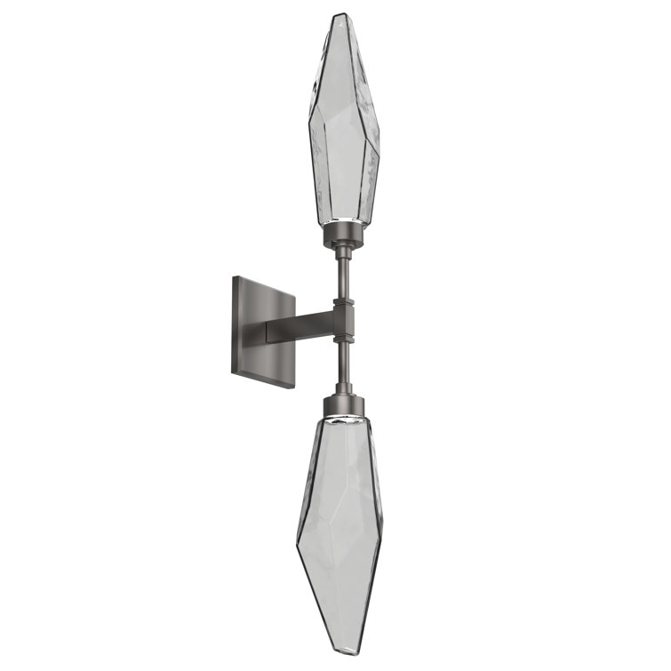 Matte Black Rock Crystal Dimmable LED Wall Sconce