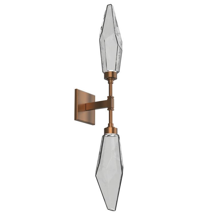 Matte Black Rock Crystal Dimmable LED Wall Sconce