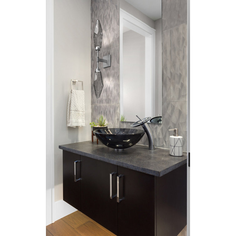 Matte Black Rock Crystal Dimmable LED Wall Sconce