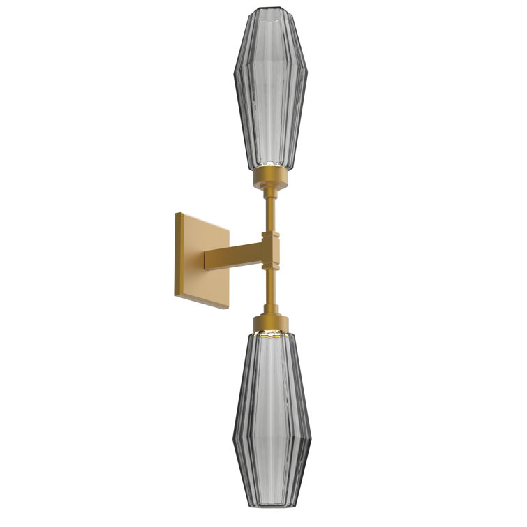 Aalto Artisan Blown Glass Dimmable Sconce in Gilded Brass