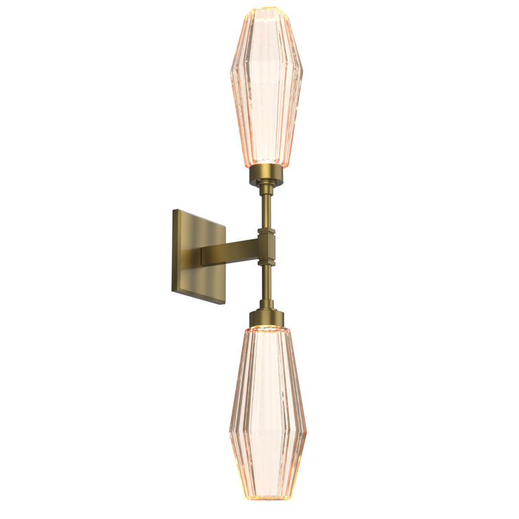 Aalto Artisan Blown Glass Double Wall Sconce in Matte Black