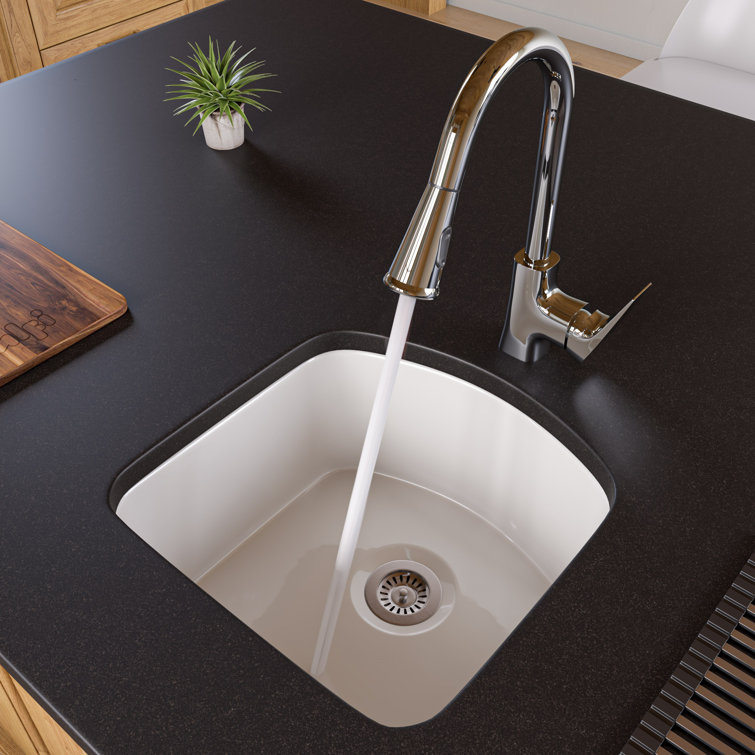 Polished Chrome Gooseneck Pull Down Kitchen Faucet with Spray
