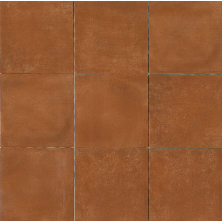 Large Sicilia Glossy Terracotta Porcelain Accent Tile