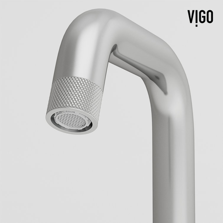 Cass Industrial-Chic Chrome Dual-Wheel Handle Widespread Bathroom Faucet