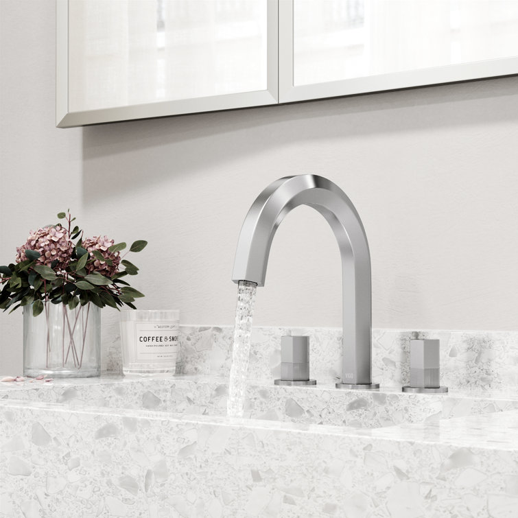 Hart Modern Brushed Nickel 2-Handle Low-Arc Bathroom Faucet