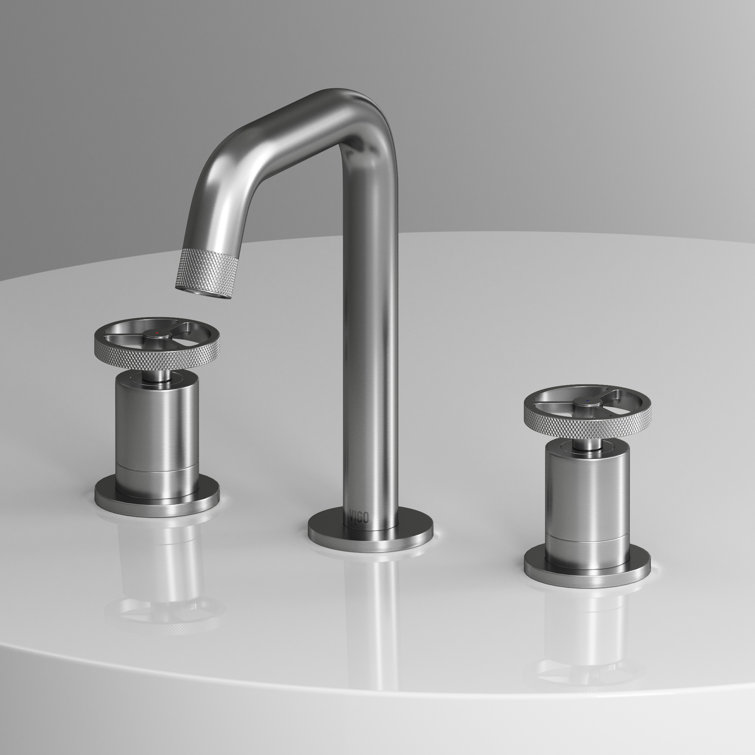 Cass Brushed Nickel Two-Handle Widespread Bathroom Faucet