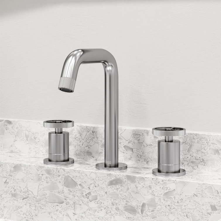 Cass Brushed Nickel Two-Handle Widespread Bathroom Faucet