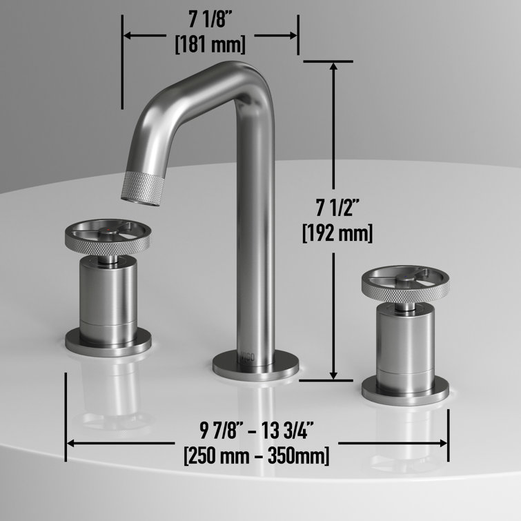 Cass Brushed Nickel Two-Handle Widespread Bathroom Faucet