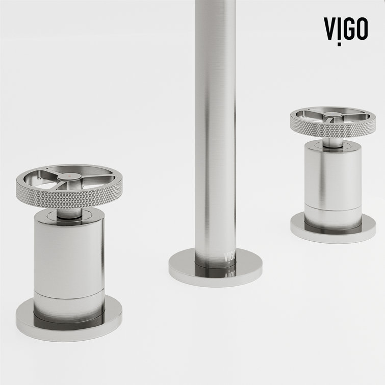 Cass Brushed Nickel Two-Handle Widespread Bathroom Faucet