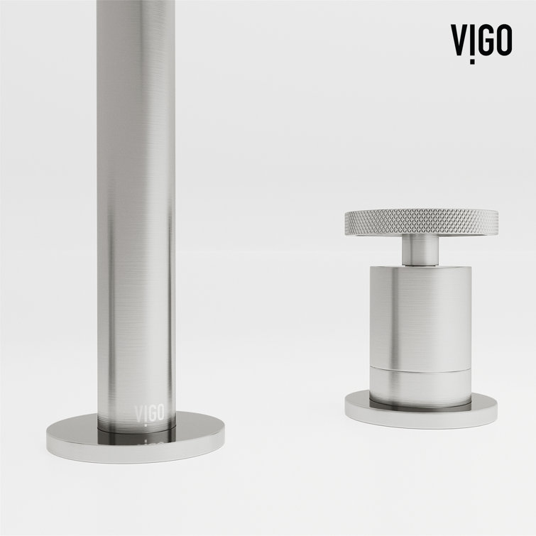 Cass Brushed Nickel Two-Handle Widespread Bathroom Faucet