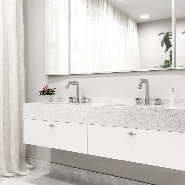 Wythe Urban Aesthetic Brushed Nickel Widespread Bathroom Faucet