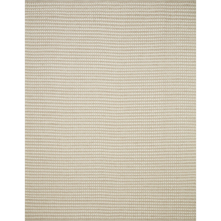 Ivory and Natural Wool Cotton Runner Rug 2'-6" x 7'-6"