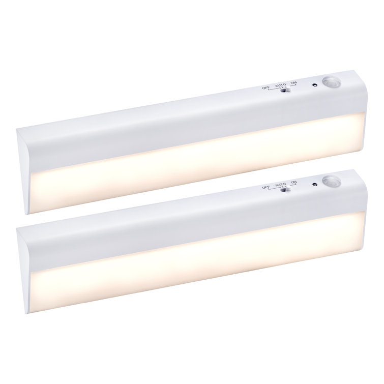 White Battery Operated 9'' LED Under Cabinet Light Bar Kit