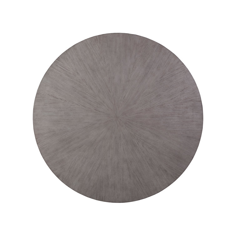 48" Gray Mahogany and Iron Round Dining Table