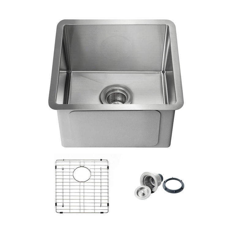 16'' Stainless Steel Undermount Single Bowl Kitchen Sink